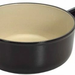 Le Creuset Caquelon Aus Gusseisen In Schwarz 20 Cm / Ca. 1,9 Liter