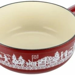 Kuhn Rikon Caquelon Induktion Gusseisen Rot Alpweide 24cm