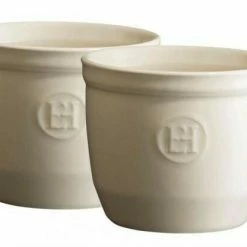 Emile Henry Töpfchen Nr. 8 In Ton, 2er Set