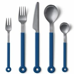 Mono Ring Besteckset In Blau, 5tlg.